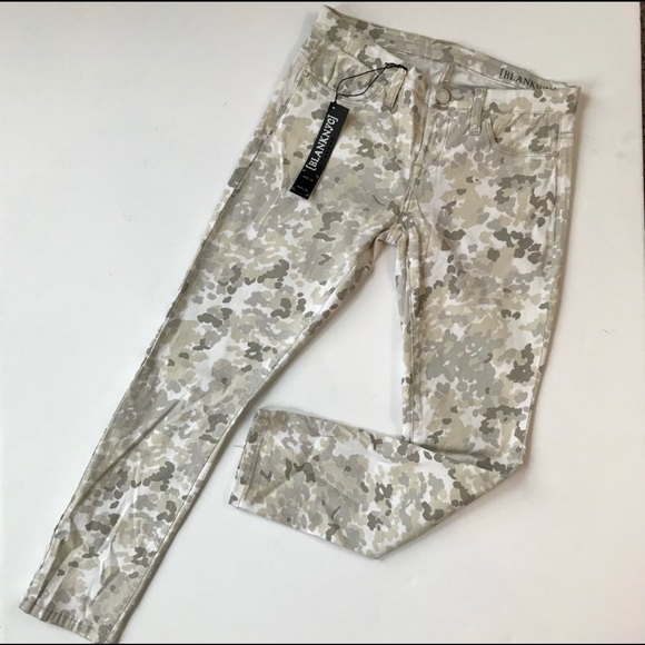 Blank NYC Pants - Blank Nyc white watercolored skinny jeans